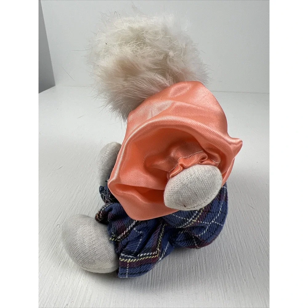 Porcelain‎ Clown Weighted Shelf Sitter Fabric Body Painted Vintage 8 inches